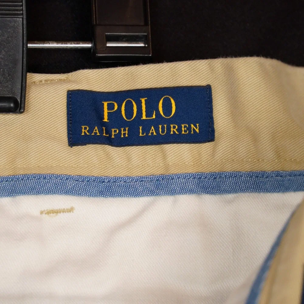 Polo Ralph Lauren Chino Shorts Mens 42 Tan Khaki Classic Fit Cotton Casual